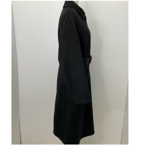 Uniqlo x JW Anderson Black Wool Trench Double Face Belted Coat Women's XS NWT - Picture 6 of 13